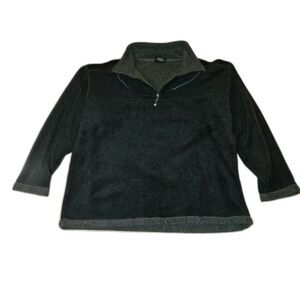 Avalanche Performance Black and Gray Fleece Sweater Pullover Size Large